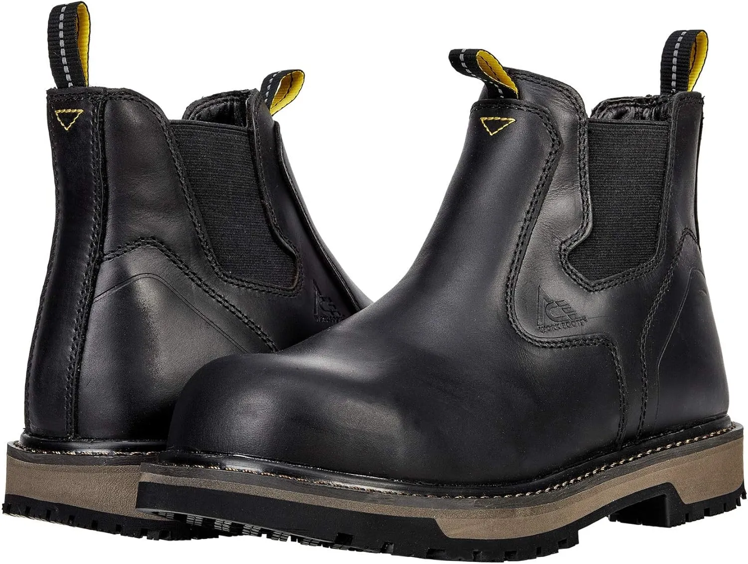 ACE Work Boots Firebrand, Men's Composite Toe (CT) Work Boots, Slip Resistant, Water Resistant, Black, Size 11