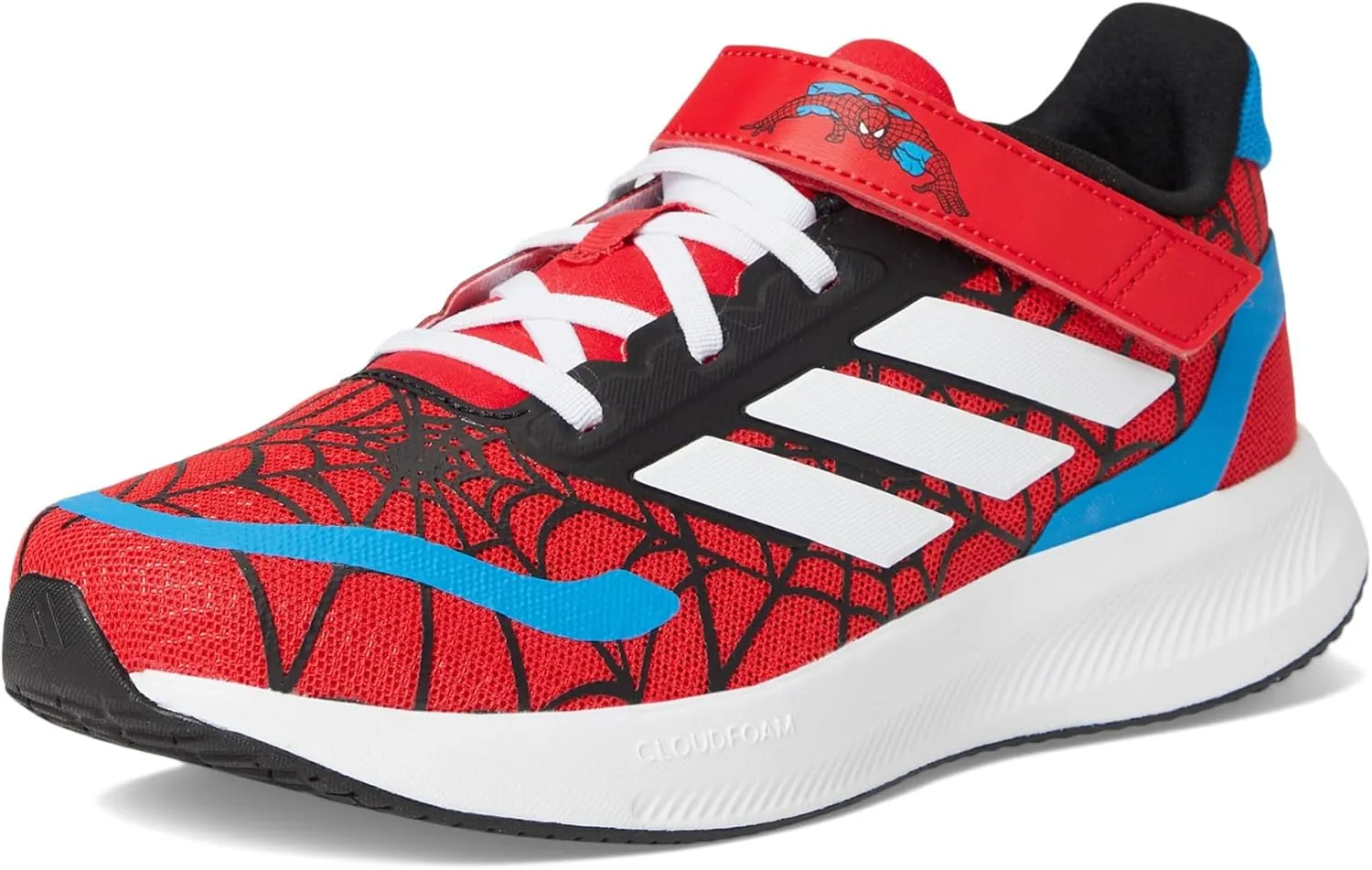 adidas Unisex-Child Marvel Spider-Man Run Falcon Elastic Lace Sportswear Shoes (Little Kid) Sneaker