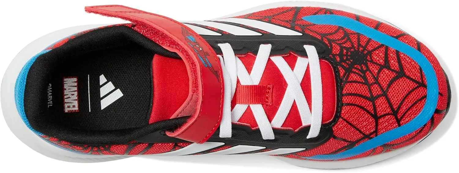 adidas Unisex-Child Marvel Spider-Man Run Falcon Elastic Lace Sportswear Shoes (Little Kid) Sneaker