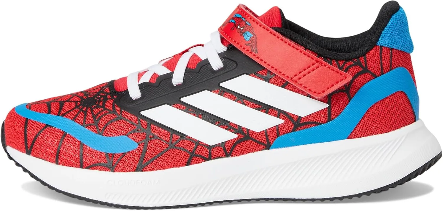adidas Unisex-Child Marvel Spider-Man Run Falcon Elastic Lace Sportswear Shoes (Little Kid) Sneaker