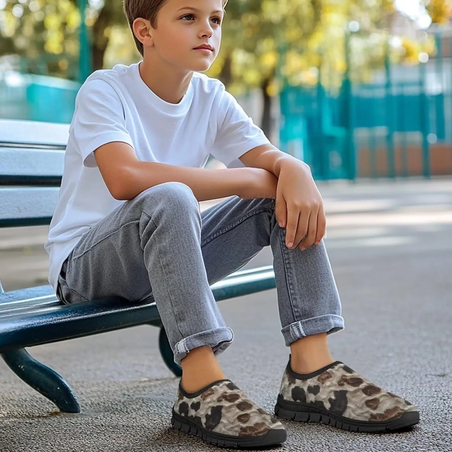 Animal Print Running Shoes for Boys and Girls Sneakers Casual Tennis Shoes for Big Kid Little Kid Comfortable Walking Shoes