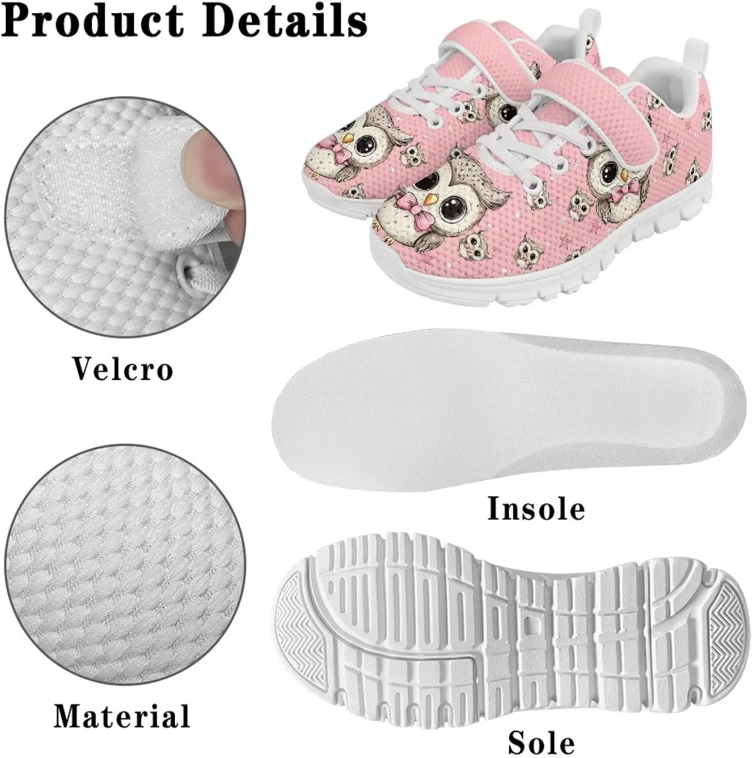 Animals Shoes for Boys Girls Cozy Breathable Barefoot Running Sneaker Lightweight Strap School Athletic Tennis Sneakers for Children/Big Kids/Litter Boys Girls/Toddler