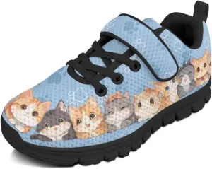 Animals Shoes for Boys Girls Cozy Lightweight Anti-Skid Barefoot Running Sneaker Hook and Loops Strap Athletic Tennis Sneakers for Children/Big Kids/Litter Boys Girls/Toddler US 11-15