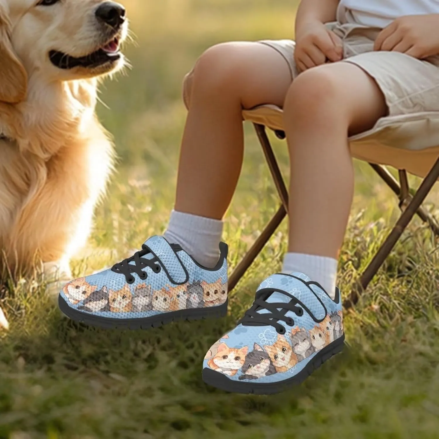 Animals Shoes for Boys Girls Cozy Lightweight Anti-Skid Barefoot Running Sneaker Hook and Loops Strap Athletic Tennis Sneakers for Children/Big Kids/Litter Boys Girls/Toddler US 11-15