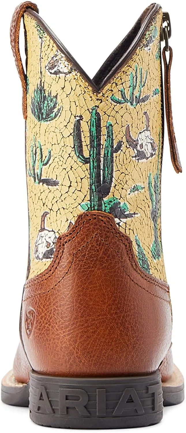 ARIAT Unisex-Child Round Up Wide Square Toe Easy Fit Western Boot