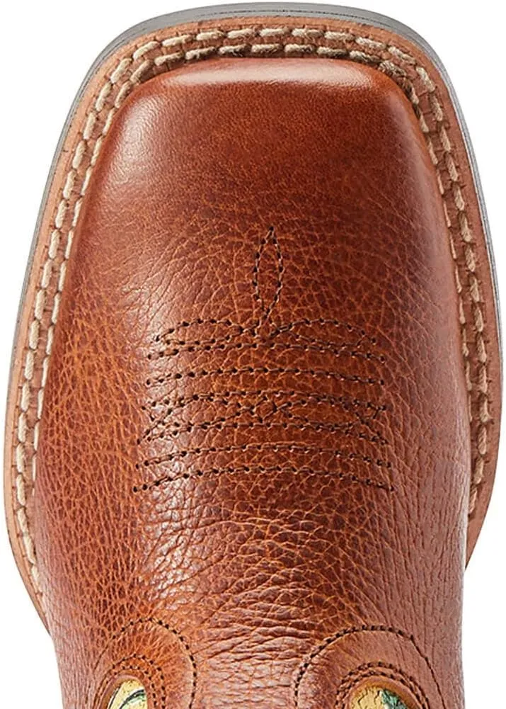 ARIAT Unisex-Child Round Up Wide Square Toe Easy Fit Western Boot
