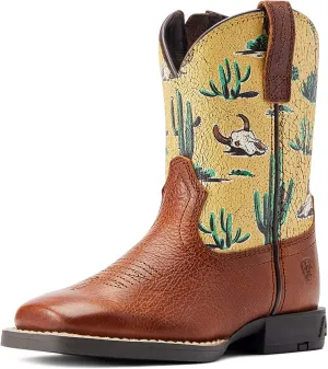 ARIAT Unisex-Child Round Up Wide Square Toe Easy Fit Western Boot