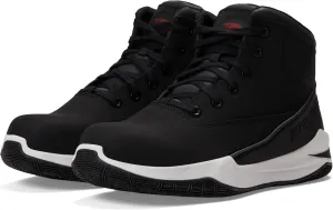 Avenger Work Boots Reaction Mid  Shoes for Men  Nubuck Upper  Breathable Mesh Lining  Round Toe Mid Black/White 13 EE - Wide