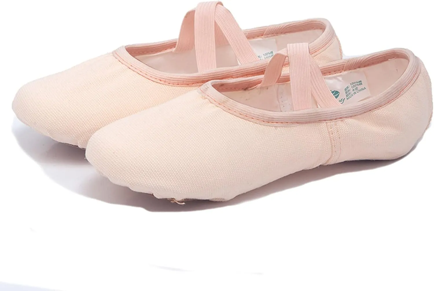 Ballet Shoes for Girls, Satin Elastic Dance Practice Slippers Split Soft Leather Flat Sole Yoga Gymnastics Shoes
