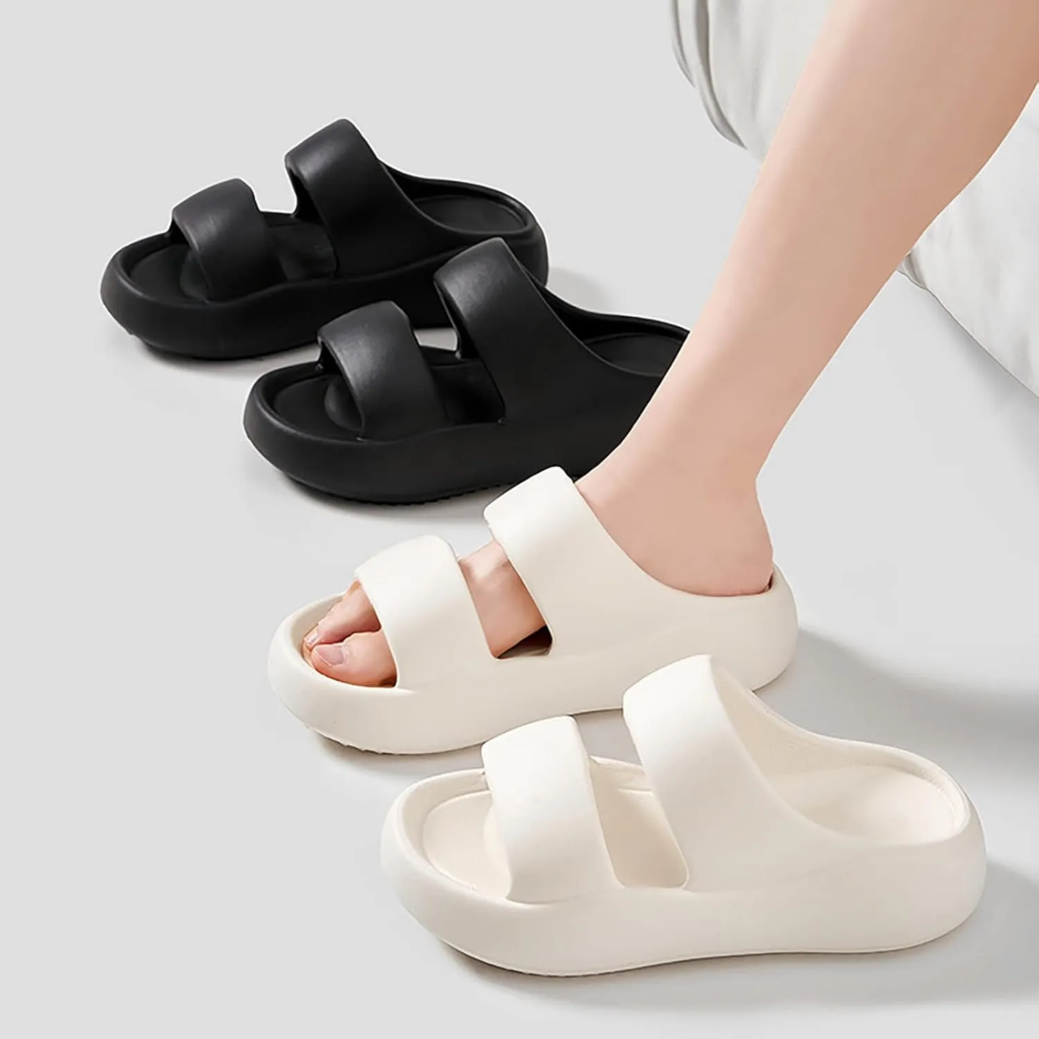 Bathroom Slippers Men Shower Shoes Women Cloud Slippers for Men Womens Slides Ultimate Comfort Indoor Quick Drying