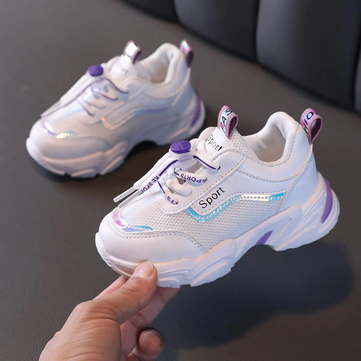 Black Shoes for Girls,Toddler Kids Shoes Breathable Infant Baby Soft Mesh Sneakers Shoes 1-6 Years