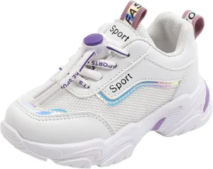 Black Shoes for Girls,Toddler Kids Shoes Breathable Infant Baby Soft Mesh Sneakers Shoes 1-6 Years