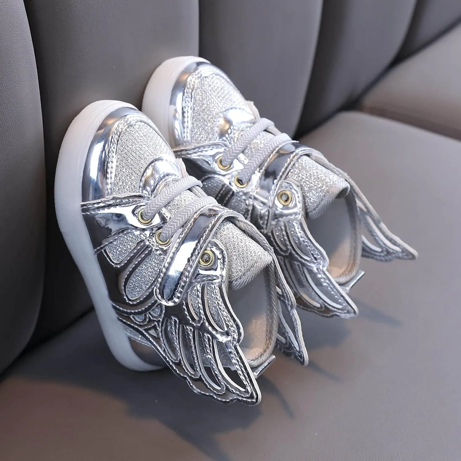 Children Kids Girls Boys LED Light Luminous Shiny Shoes Sport Shoes Big Kid Shoes Birthday Children Show Gift