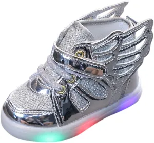 Children Kids Girls Boys LED Light Luminous Shiny Shoes Sport Shoes Big Kid Shoes Birthday Children Show Gift