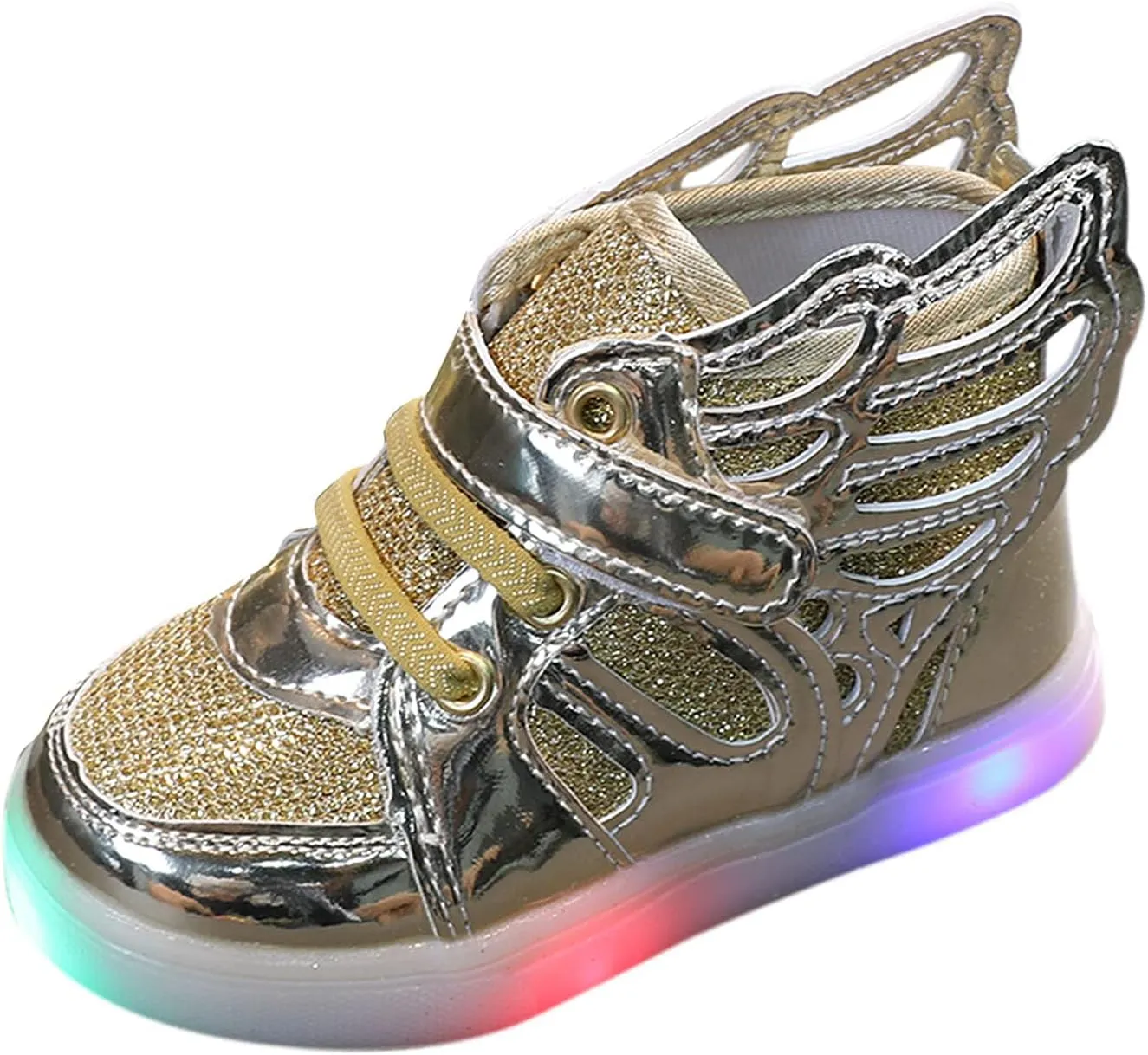 Children Kids Girls Boys LED Light Luminous Shiny Shoes Sport Shoes Big Kid Shoes Birthday Children Show Gift