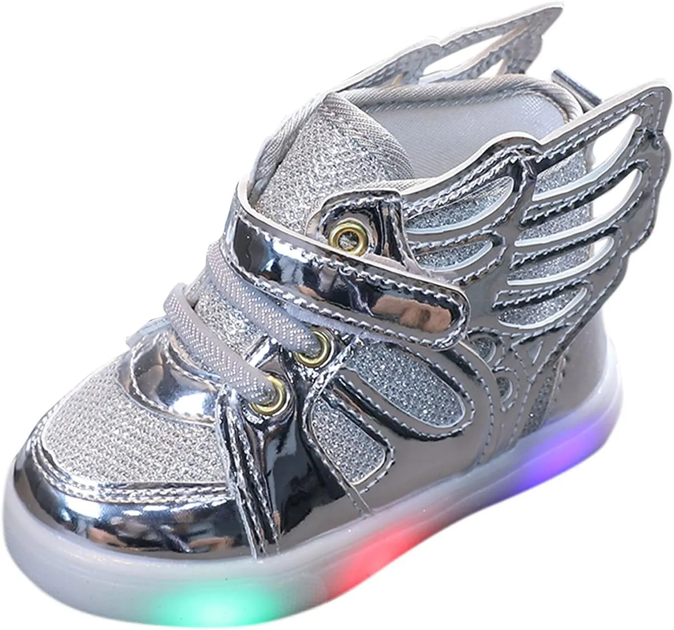 Children Kids Girls Boys LED Light Luminous Shiny Shoes Sport Shoes Big Kid Shoes Birthday Children Show Gift