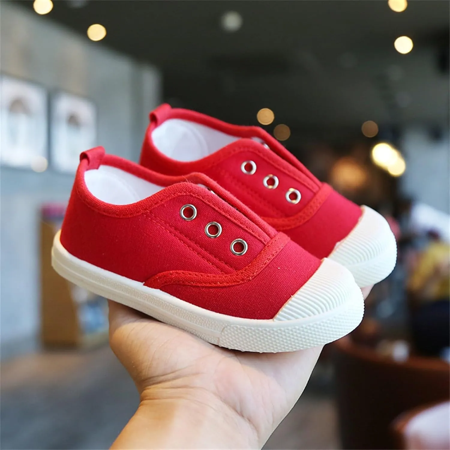 Children's Canvas Shoes Breathable Boys' and Girls' Shoes Indoor Children's Shoes Toddler Girls Running Shoes Size 13