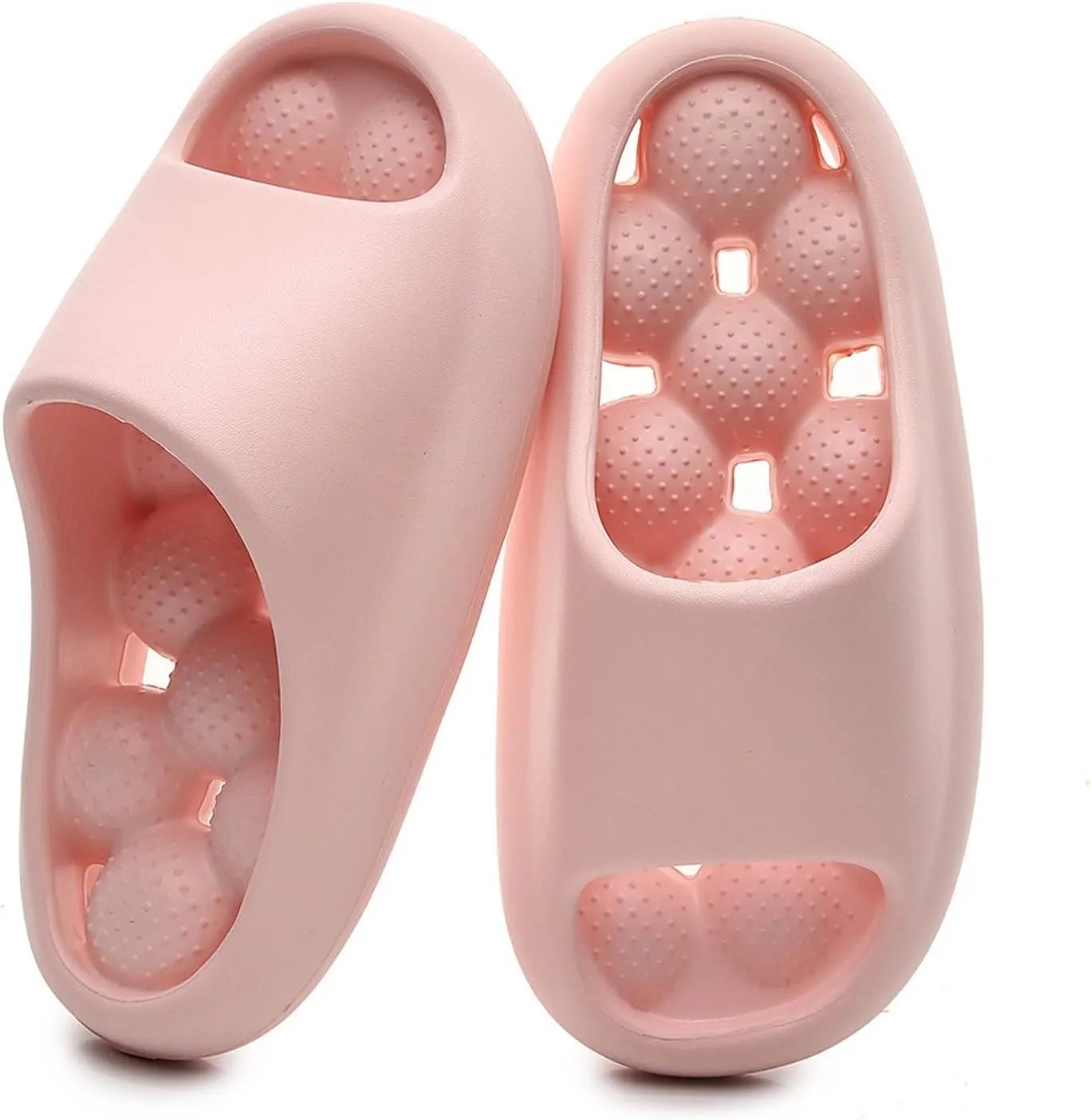 Cloud Slides Non Slip Quick Drying Bathroom Slippers for Women Men Lightweight Beach Sandals with Drain Holes