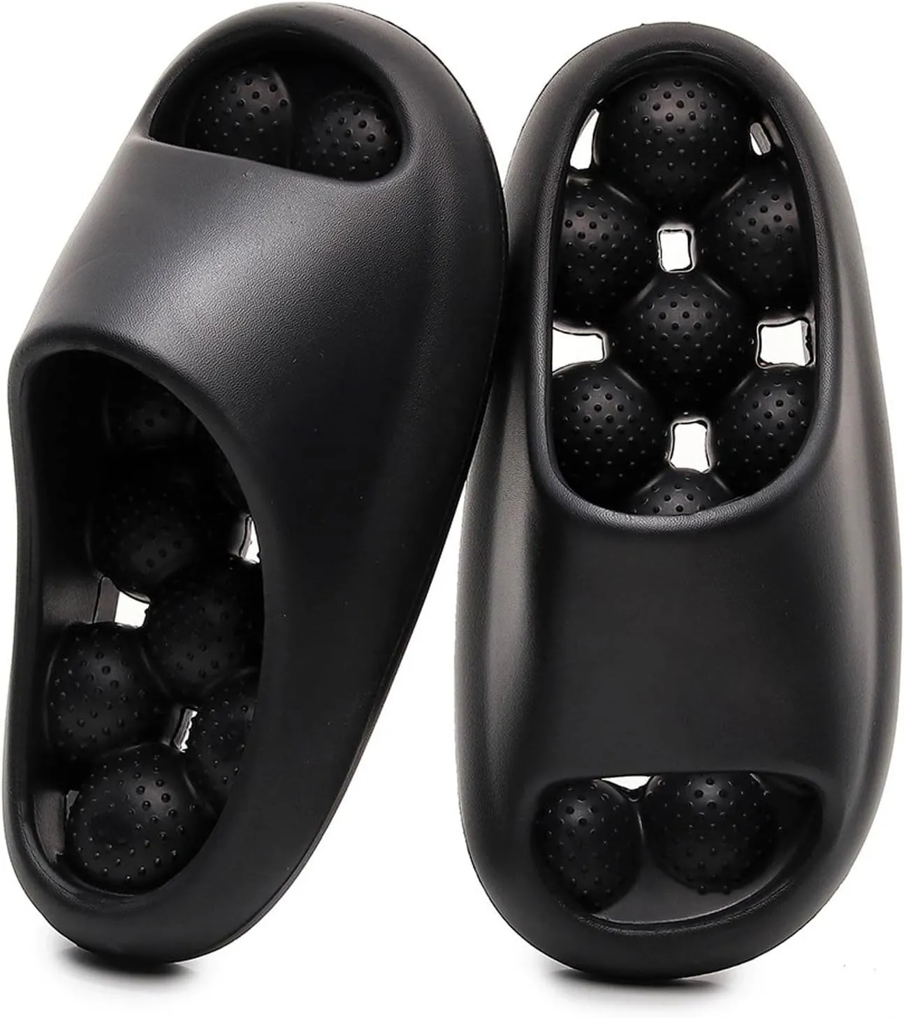 Cloud Slides Non Slip Quick Drying Bathroom Slippers for Women Men Lightweight Beach Sandals with Drain Holes
