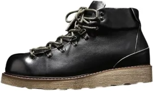 CSCDD Men's Boots Retro Work Boots High Top Versatile British Low Heel Non-slip Genuine Leather Lining Comfortable Lining Warm Leather Shoes