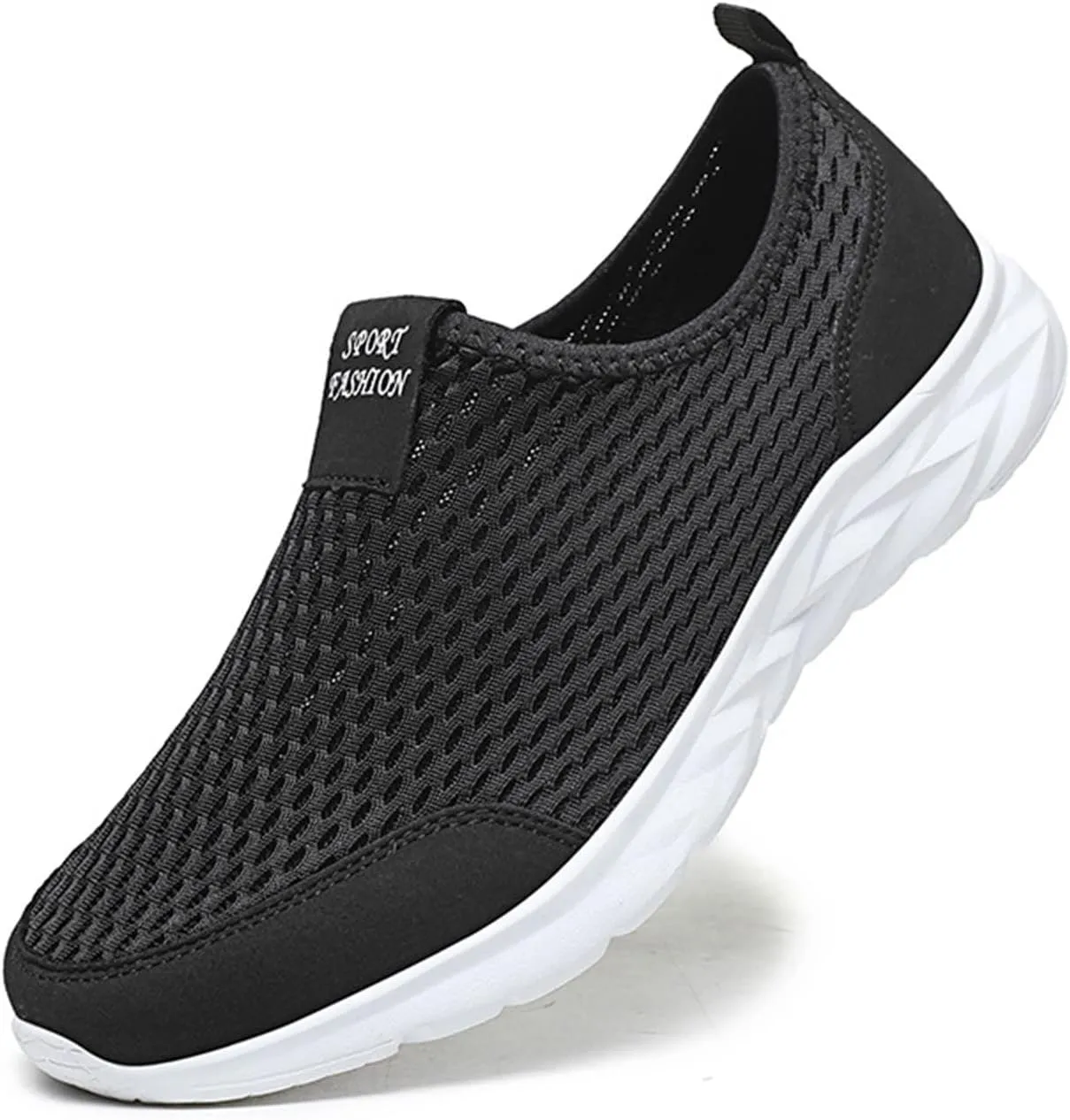CsgrFagr Women Breathable Lace Up Shoes Flats Casual Shoes Unisex Lightweight Work Shoes Sporty Breathable Slip Work Trainers Women Sneaker Shoes (White, 11.5)