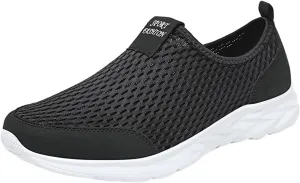 CsgrFagr Women Breathable Lace Up Shoes Flats Casual Shoes Unisex Lightweight Work Shoes Sporty Breathable Slip Work Trainers Women Sneaker Shoes (White, 11.5)
