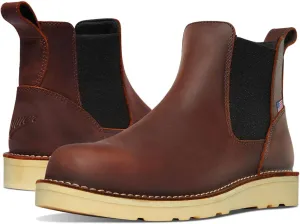 Danner 6 Bull Run Chelsea Work Boots for Men - Oiled Full-Grain Leather Upper with Mesh Lining, 3-Density Cushion Footbed, and Non Slip Wedge Outsole