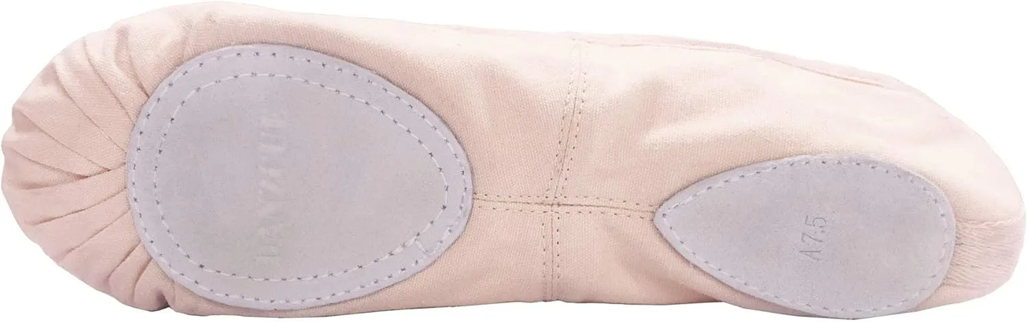 Danzcue Girl's Canvas Ballet Shoes Split Sole Ballet Slippers for Girl Dance Shoes
