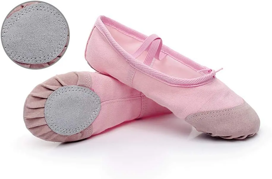 EXCEART 1 Pair Yoga Shoes Canvas Ballet Shoes Dance Costumes Womans Slippers Barre Ballet Shoes Ballet Slippers Ballet Flats Dancing Shoes Dance Shoes Child Pink Girl Flat Shoes