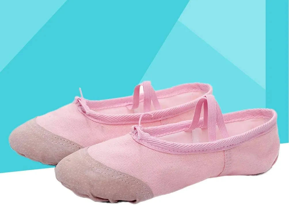 EXCEART 1 Pair Yoga Shoes Canvas Ballet Shoes Dance Costumes Womans Slippers Barre Ballet Shoes Ballet Slippers Ballet Flats Dancing Shoes Dance Shoes Child Pink Girl Flat Shoes