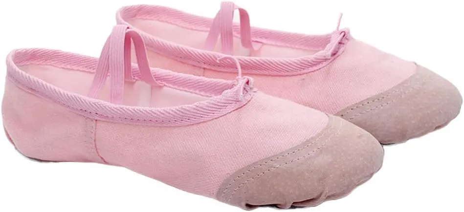 EXCEART 1 Pair Yoga Shoes Canvas Ballet Shoes Dance Costumes Womans Slippers Barre Ballet Shoes Ballet Slippers Ballet Flats Dancing Shoes Dance Shoes Child Pink Girl Flat Shoes