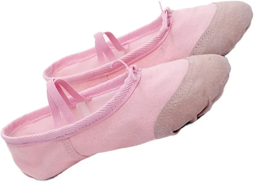 EXCEART 1 Pair Yoga Shoes Canvas Ballet Shoes Dance Costumes Womans Slippers Barre Ballet Shoes Ballet Slippers Ballet Flats Dancing Shoes Dance Shoes Child Pink Girl Flat Shoes