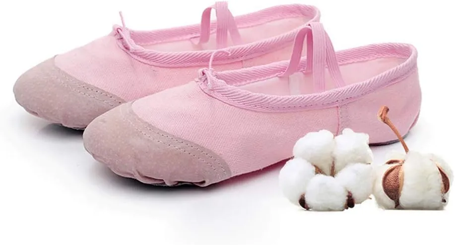 EXCEART 1 Pair Yoga Shoes Canvas Ballet Shoes Dance Costumes Womans Slippers Barre Ballet Shoes Ballet Slippers Ballet Flats Dancing Shoes Dance Shoes Child Pink Girl Flat Shoes