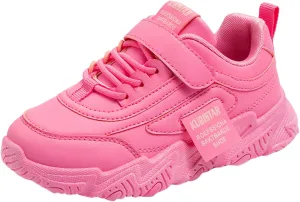 Fashion All Seasons Children Sports Shoes Girls Flat Sole Thick Sole Non Slip Light Hook Loop Solid Children's Shoes