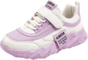 Fashion All Seasons Children Sports Shoes Girls Flat Sole Thick Sole Non Slip Light Hook Loop Solid Children's Shoes