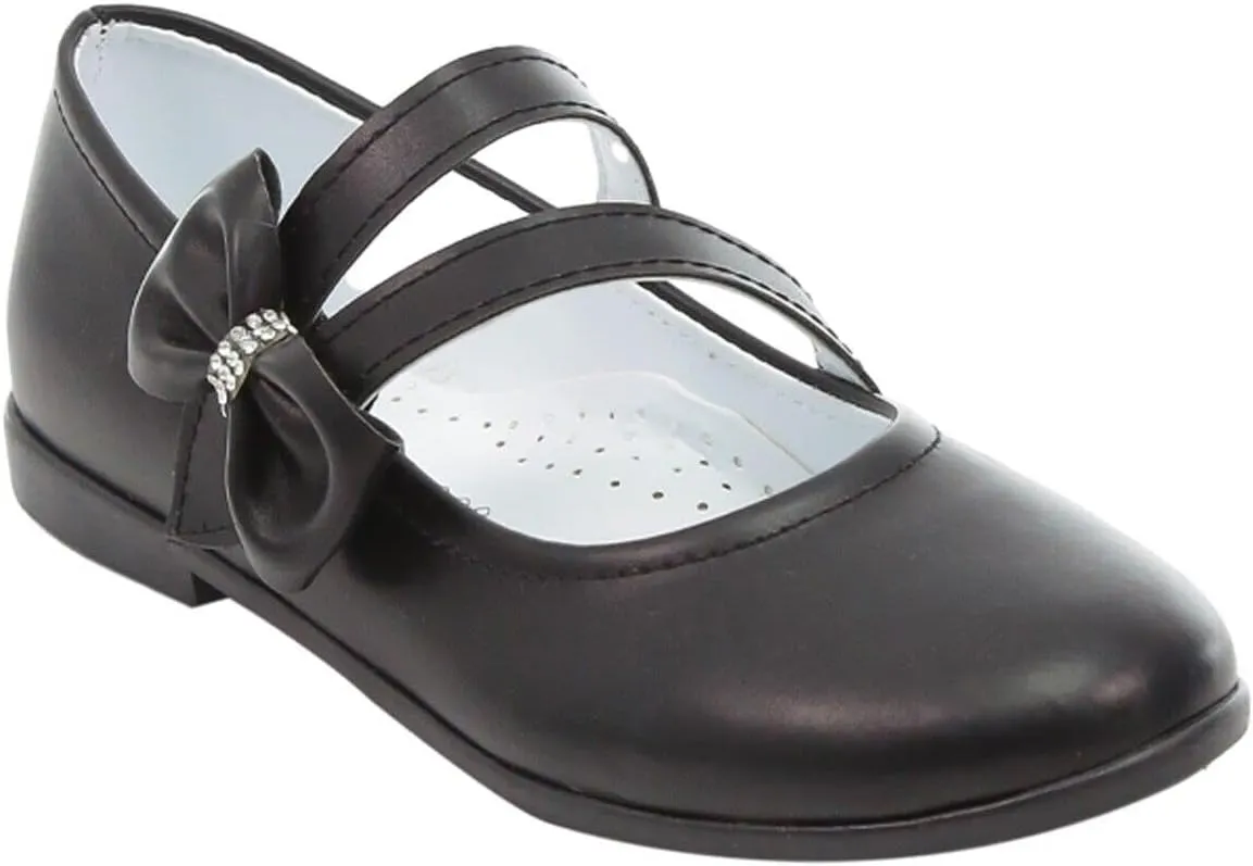 Flower Girls Mary Janes Dress Shoes Flat Birthday Wedding Footwear