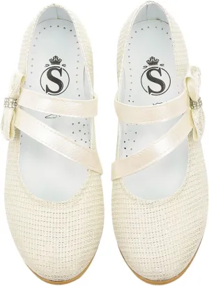 Flower Girls Mary Janes Dress Shoes Flat Birthday Wedding Footwear