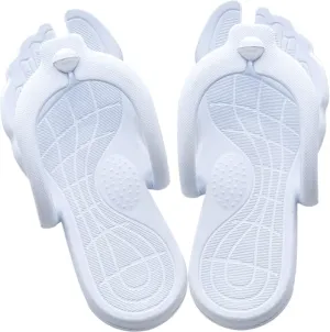 FRCOLOR Sandalias Para Mujer Sandalias Para Mujer Bathroom Shower Slippers Non Beach Sandal Folding Sandals for Women Men Indoor Home Travel Sky-blue XL 41-42 Beach Sandals Beach Sandals