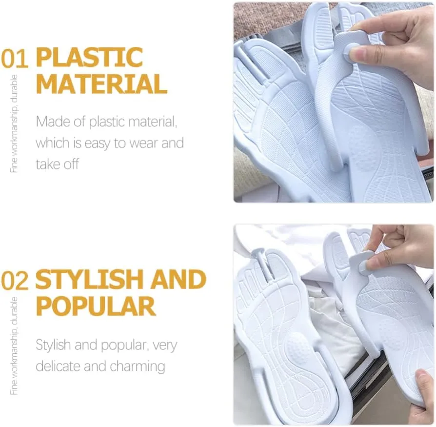 FRCOLOR Sandalias Para Mujer Sandalias Para Mujer Bathroom Shower Slippers Non Beach Sandal Folding Sandals for Women Men Indoor Home Travel Sky-blue XL 41-42 Beach Sandals Beach Sandals