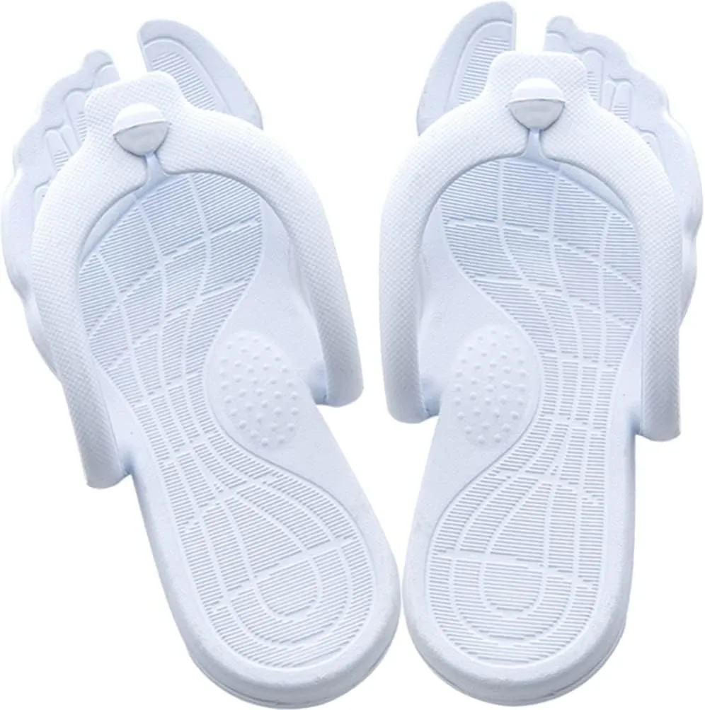 FRCOLOR Sandalias Para Mujer Sandalias Para Mujer Bathroom Shower Slippers Non Beach Sandal Folding Sandals for Women Men Indoor Home Travel Sky-blue XL 41-42 Beach Sandals Beach Sandals