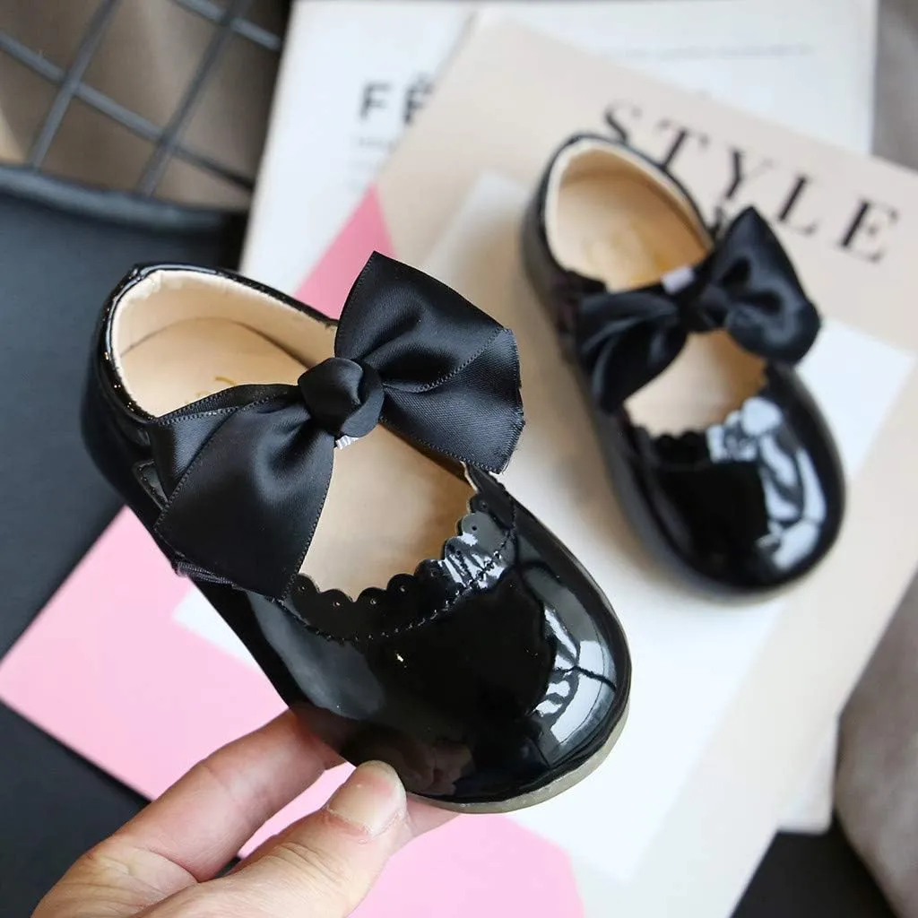 Girls Dress Shoes Anti-Scratch Leather Princess Party Shoes Schools Shoes Girls Mary Jane Ballerina Flat Shoes