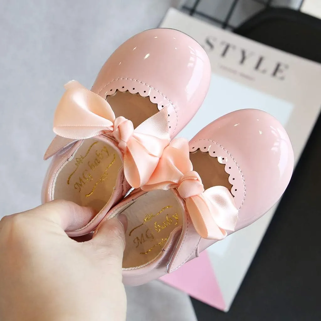 Girls Dress Shoes Anti-Scratch Leather Princess Party Shoes Schools Shoes Girls Mary Jane Ballerina Flat Shoes