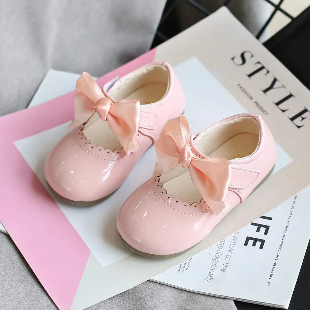 Girls Dress Shoes Anti-Scratch Leather Princess Party Shoes Schools Shoes Girls Mary Jane Ballerina Flat Shoes