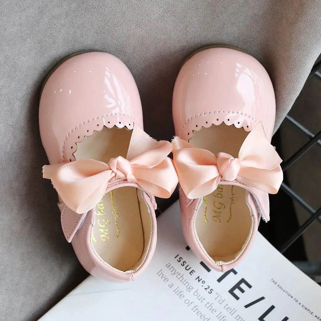 Girls Dress Shoes Anti-Scratch Leather Princess Party Shoes Schools Shoes Girls Mary Jane Ballerina Flat Shoes