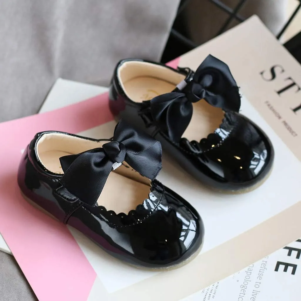 Girls Dress Shoes Anti-Scratch Leather Princess Party Shoes Schools Shoes Girls Mary Jane Ballerina Flat Shoes