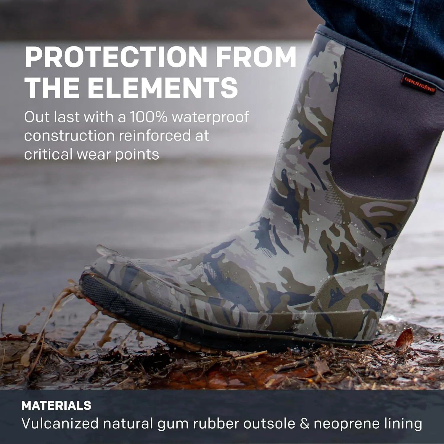 Grundns Mens 12 Deck Boot | Durable, Waterproof