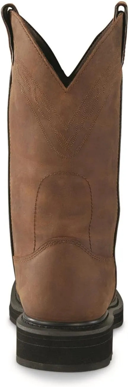 Guide Gear Men's Western Work 2.0 Waterproof Work Boots; Cowboy Rodeo Work Boots Leather Waterproof Footwear