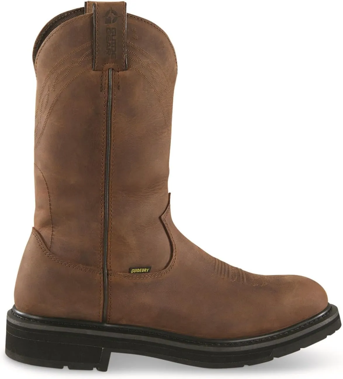 Guide Gear Men's Western Work 2.0 Waterproof Work Boots; Cowboy Rodeo Work Boots Leather Waterproof Footwear