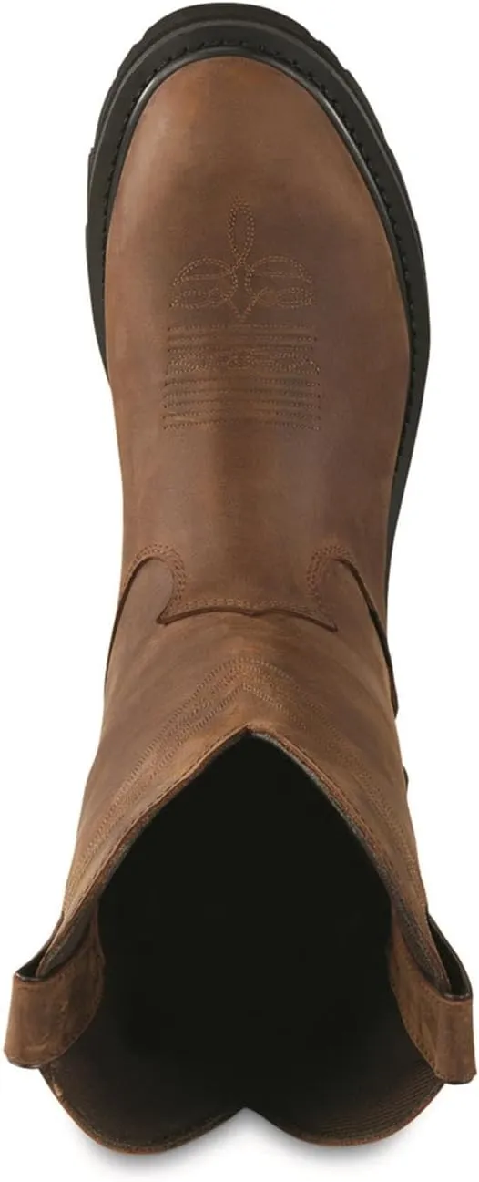 Guide Gear Men's Western Work 2.0 Waterproof Work Boots; Cowboy Rodeo Work Boots Leather Waterproof Footwear