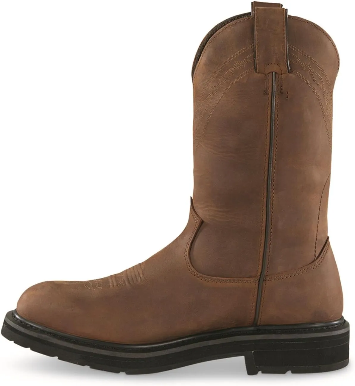 Guide Gear Men's Western Work 2.0 Waterproof Work Boots; Cowboy Rodeo Work Boots Leather Waterproof Footwear